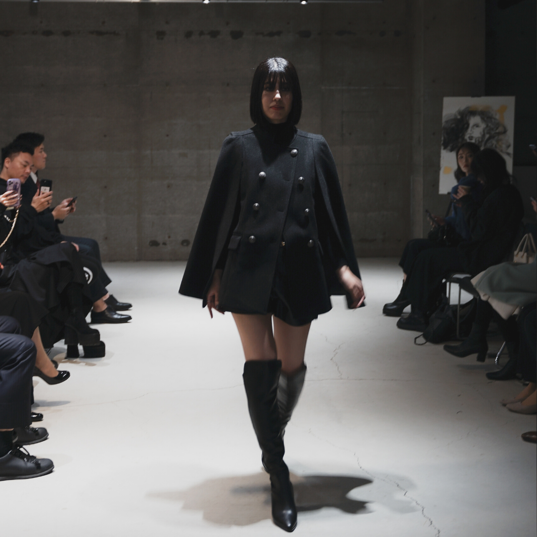 epine ケープコート 黒 CLANE - デニム ケープ コート - DENIM CAPE COAT BLACK