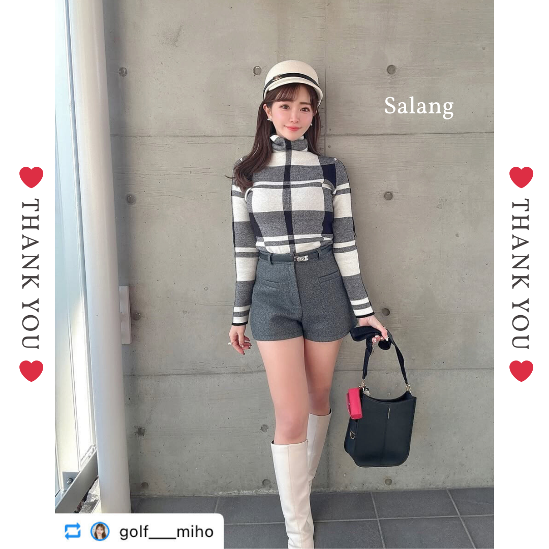 チェック柄タートルネックトップス – Salang チェック柄タートルネックトップス – Salang