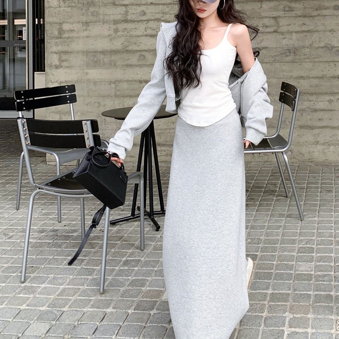 スウェットフーディースカートセットアップ – Salang