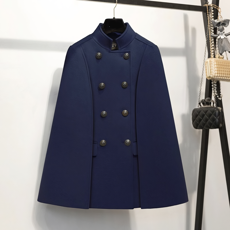 [新品未使用タグ付き]HYEON♡テッドケープコート／ベージュ ダブルボタンケープコート｜アクシーズファムの通販｜&mall