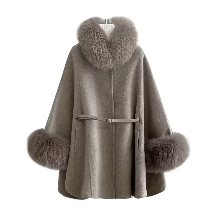 FOXファーウエストベルトマントコート – Salang