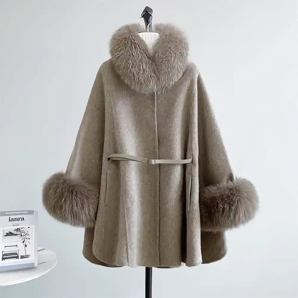 salang ウールファーコート　グレー salang ウールファーコート グレー salang ウールファーコート