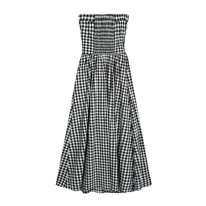 pium♡ギンガムチェックワンピース♡ レーステープギンガムニットワンピース – pium