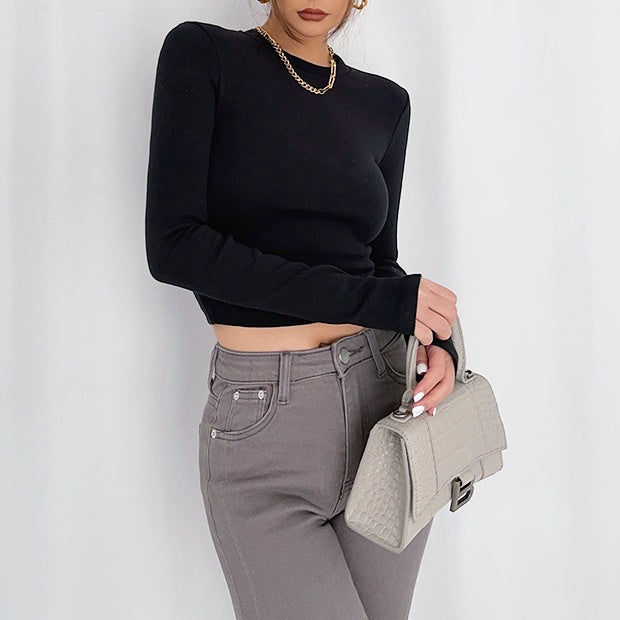 即納】タイトフィットロングスリーブトップス – Salang