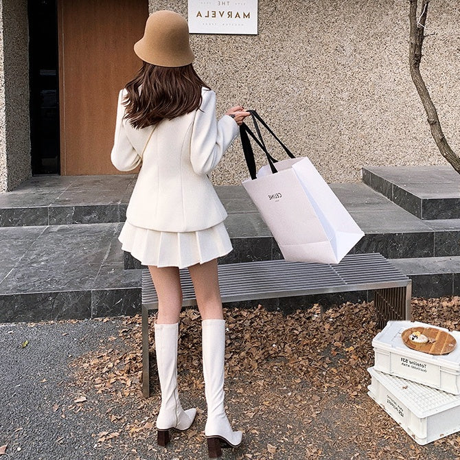 プリーツスカートジャケットセットアップ