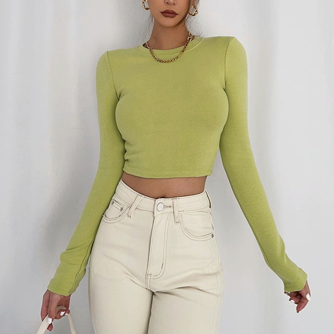 即納】タイトフィットロングスリーブトップス – Salang