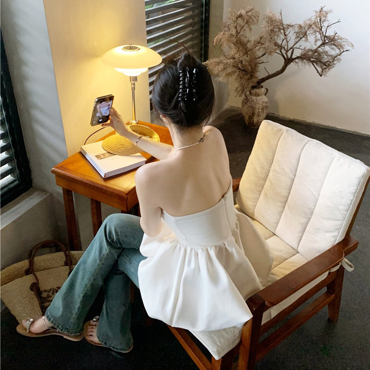 ボリュームペプラムベアトップス – Salang