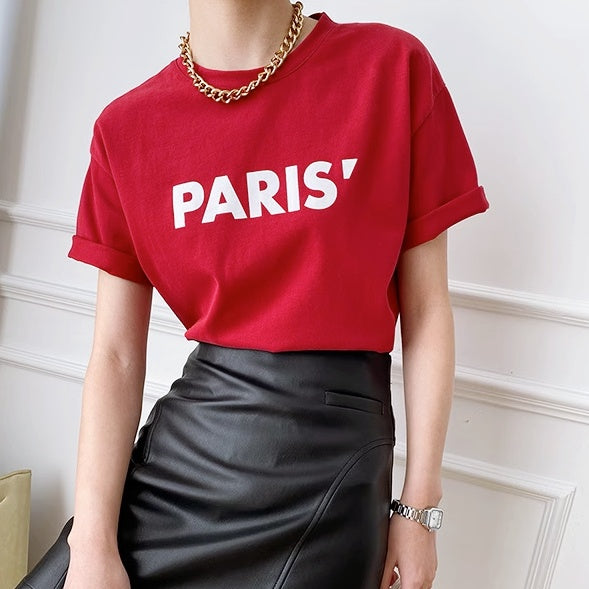 PARISロゴTシャツ