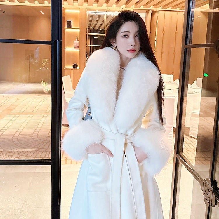 FOXファーパステルカラーロングコート