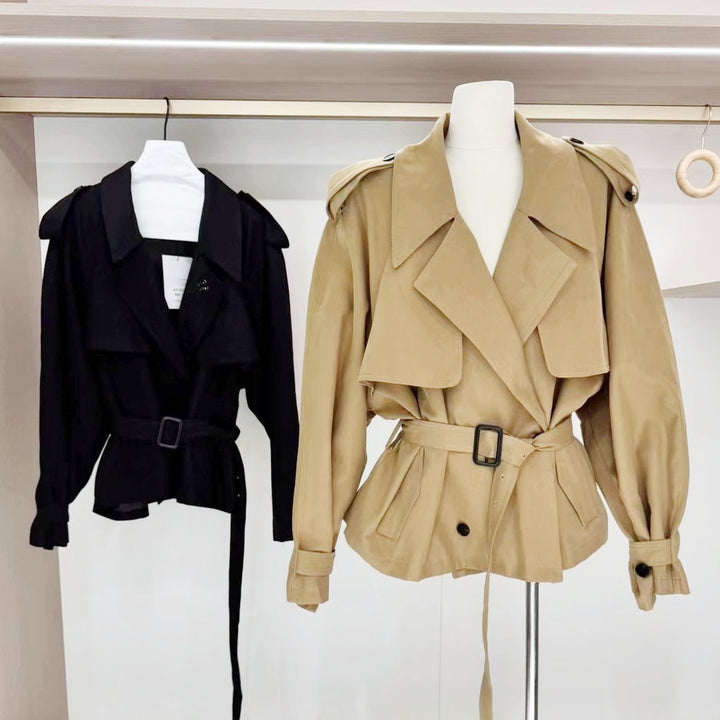 PAUL&JOE ポールアンドジョー ベルト付きショートトレンチジャケット PAUL&JOE ポールアンドジョー ベルト付きショートトレンチ