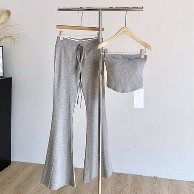 カップインベアフレアパンツセットアップ