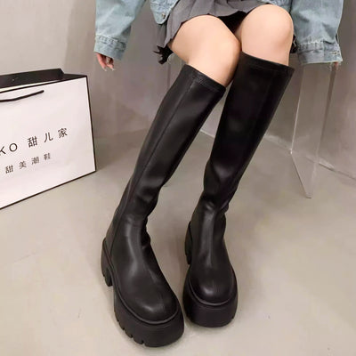 厚底ロングブーツ