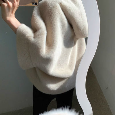 ジップアップショートファーコート