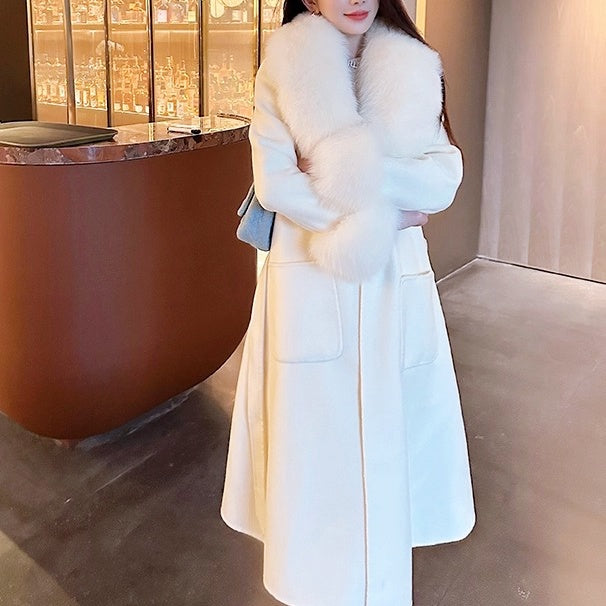 FOXファーパステルカラーロングコート