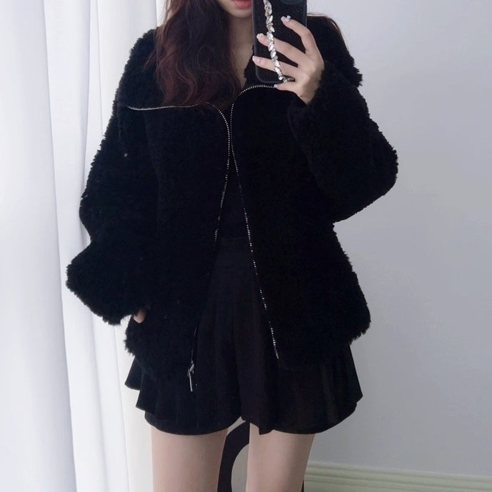 ウールジップボアジャケット