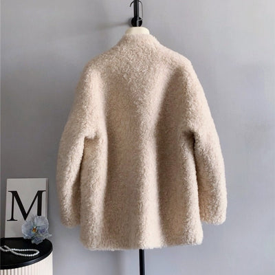 ダブルボタンボアコート