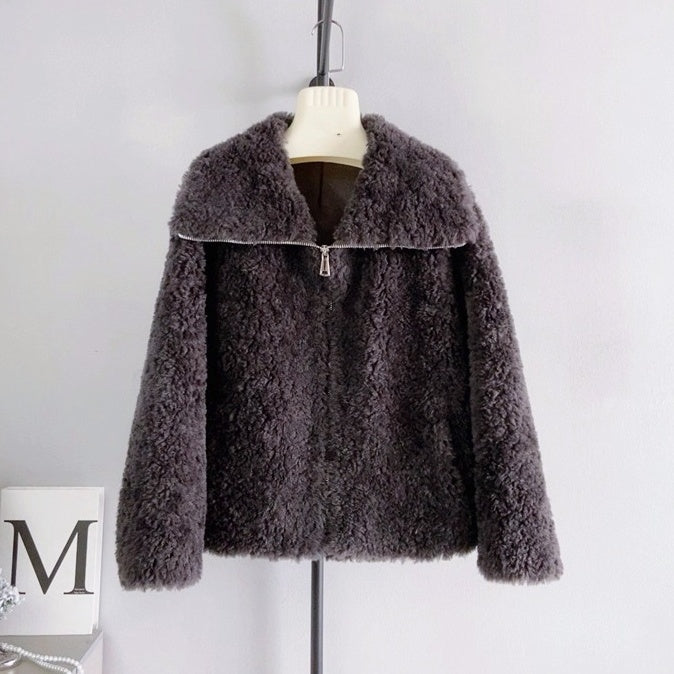 ウールジップボアジャケット