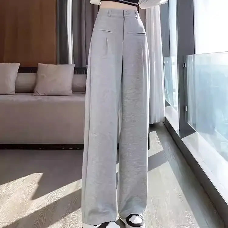 ハイウエストタックワイドパンツ
