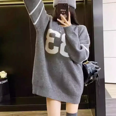 33ロゴオーバーニットワンピース