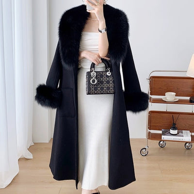 FOXファーパステルカラーロングコート