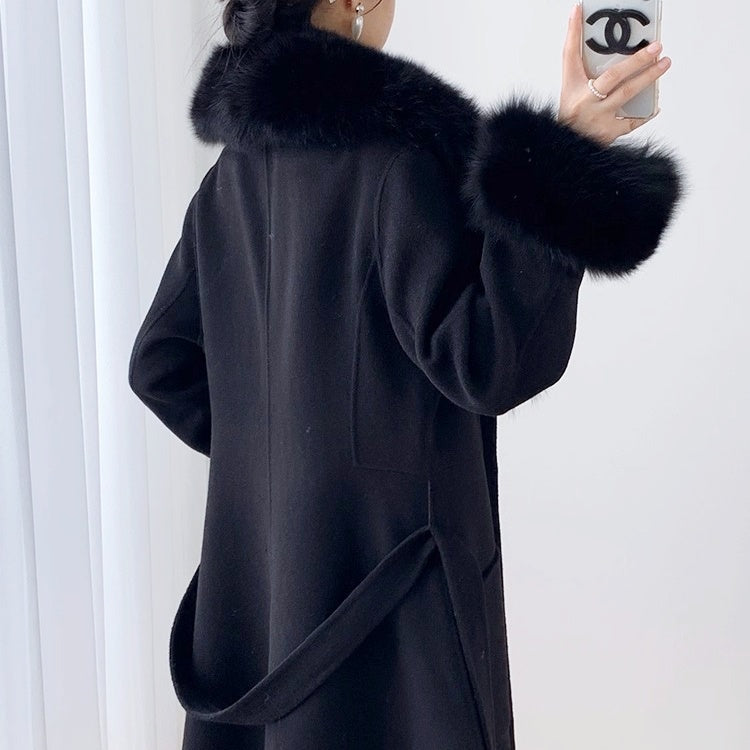 FOXファーパステルカラーロングコート