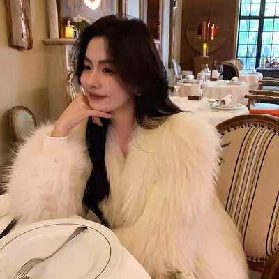 ボリュームフェイクファーショートコート