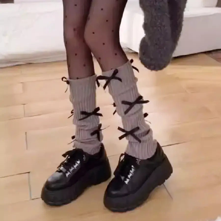 リボンレッグウォーマー