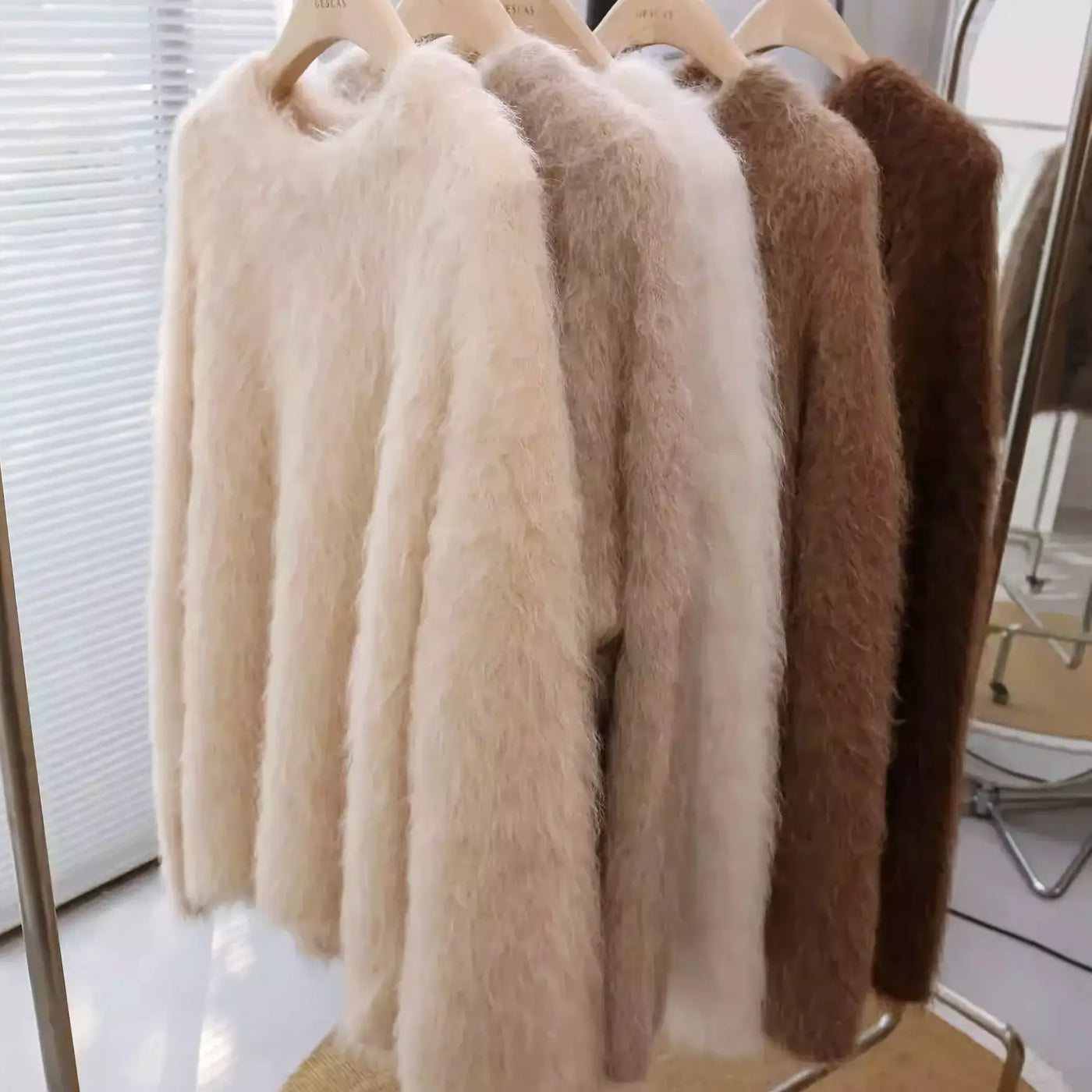 プレミアムアルパカモヘアニット