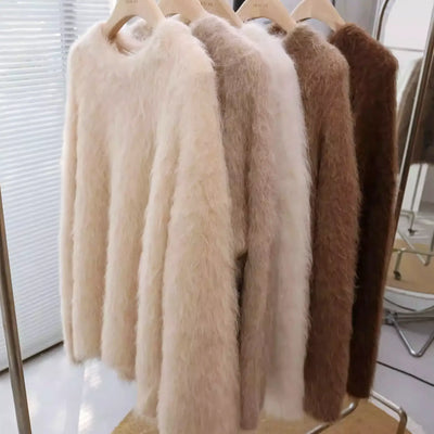 プレミアムアルパカモヘアニット