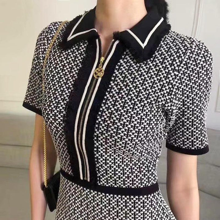 ワンピース Salang チェック柄シフォンワンピース – Salang