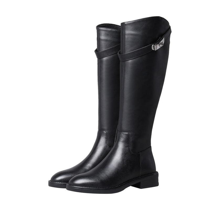 レザーバックルロングブーツ – Salang