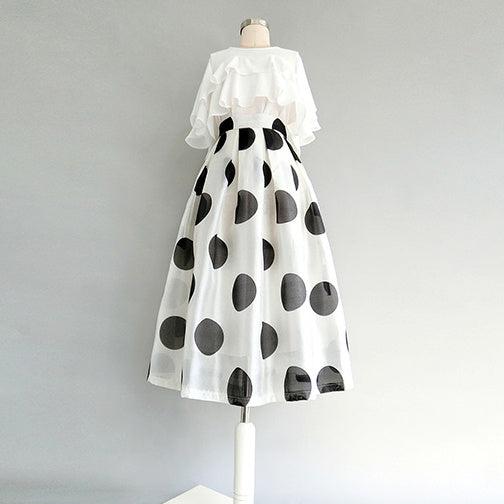 ポルカドットフレアスカート – Salang ポルカドットフレアスカート – Salang