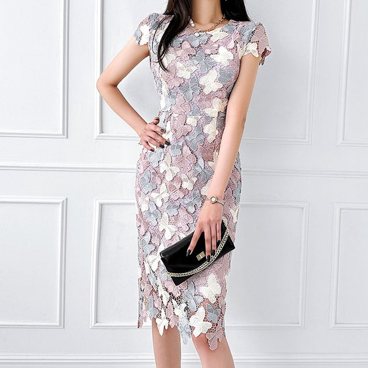 定価10万以上 ケイタマルヤマ シルク バタフライウォールワンピース レース 1 定価10万以上 ケイタマルヤマ シルク バタフライウォール